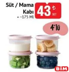 SÜT/MAMA KABI 4'LÜ 175 ML